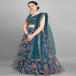 Digital Print Semi Stitched Lehenga Choli