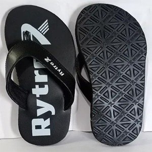 Comfortable Black Synthetic Slipper For Men