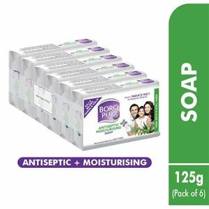 BoroPlus Antiseptic & Moisturising Soap with Neem, Eucalyptus & Honey - 125gm (Pack of 6)