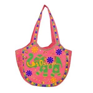 Women Rajasthani pink Shoulder bag