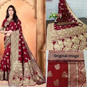 Banita Fashionable Sarees / Wedding Saree / Printed Saree for Women / Banarsi Saree / Printed Weeding Saree