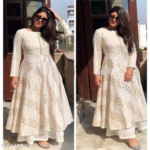 Women Rayon Printed Short Kurti With Palazzos