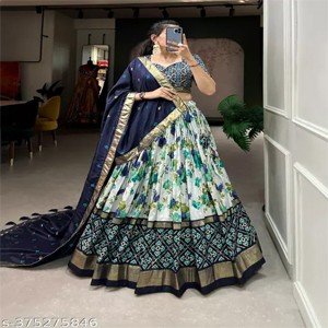 Manudi Latest Dola Silk Patola Printed Lehenga Choli With Dupatta and Traditional Blouse