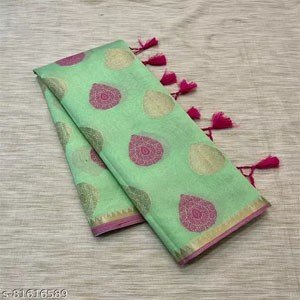 Chanderi Cotton Jacquard Banarasi Saree